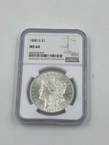 1880-S Morgan Silver Dollar - NGC MS64