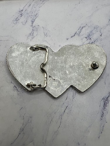 Vintage Montana Silversmiths 3 Hearts with Letter T and Gold Trim - Picture 2 of 3