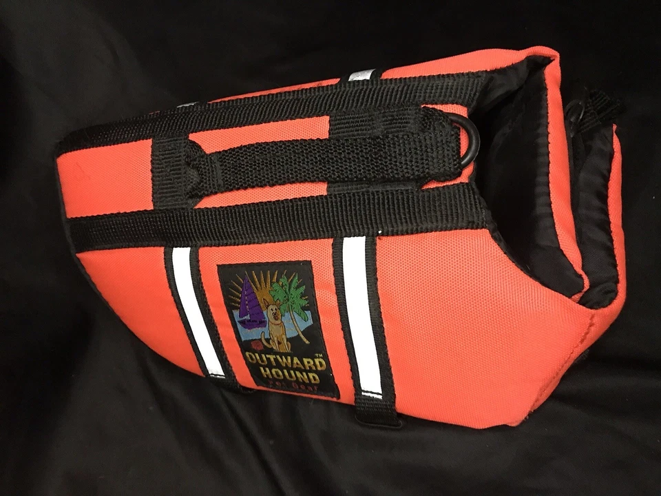 Outward Hound Pet Gear Neon Orange Dog Life Jacket Water Vest.Measurement In Pic - Image 3 of 4