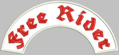 Free Rider  Rückenaufnäher Patch Breite ca. 30cm Gesamthöhe ca.13cm