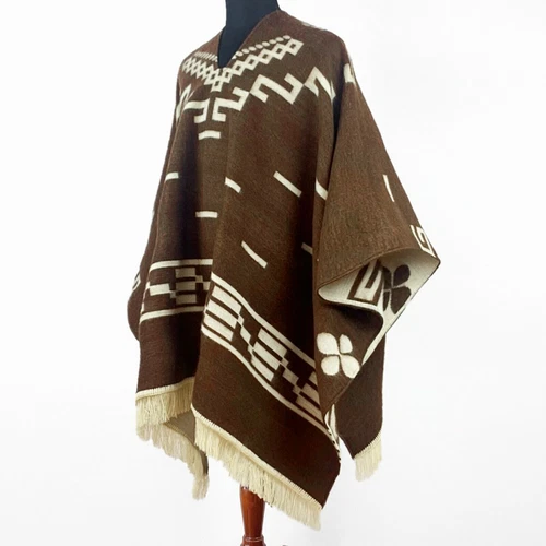 Poncho vaquero del oeste Clint Eastwood Serape réplica hecho a mano de poliéster 2025 - Imagen 2 de 17