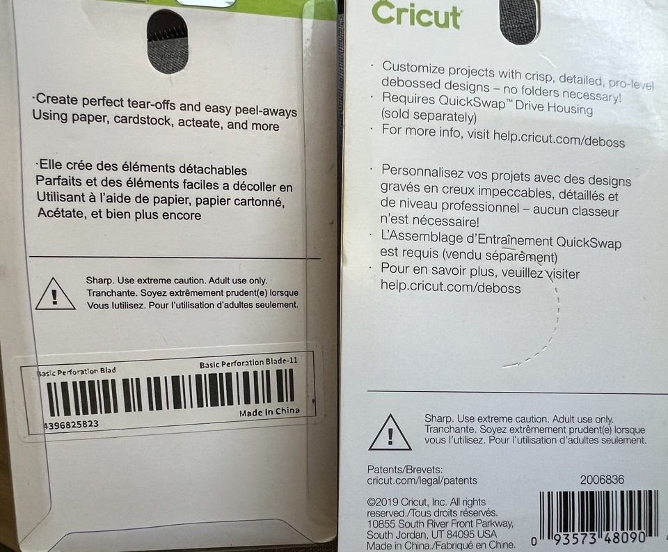 Basic Perforation Blade + QuickSwap Housing, Fine Debossing Tip For