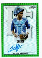 2020 Leaf Metal Perfect Game All-American Auto Green #BAJM1 Jayden Melendez 6/10