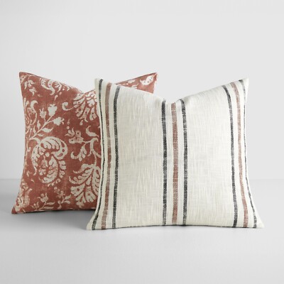 2-Pack of Stylish Cotton Throw Pillows for Cozy Home Decor (Insert Included!)