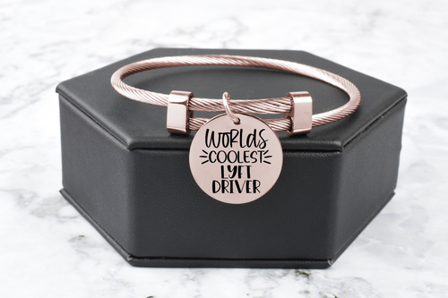 Stainless Steel Frontline Appreciation Bracelets in Rose Gold By Pink Box - Picture 15 of 108