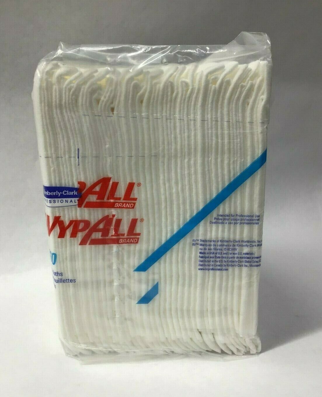 Wypall X60 Washcloths 12.5"x10" Professional Use Disposable 1/4 Fold