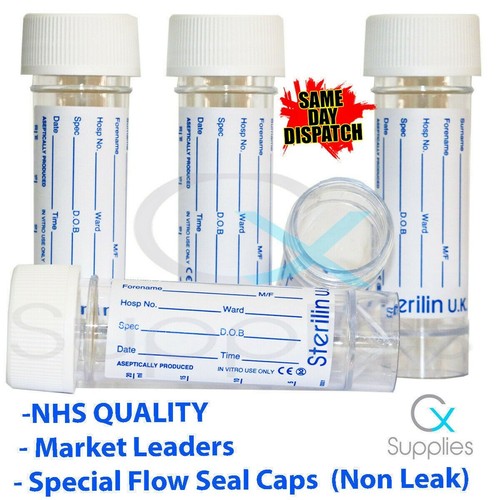 2 x 30ml URINE SAMPLE BOTTLES SPECIMEN CONTAINERS ⭐⭐NHS QUALITY⭐⭐⭐