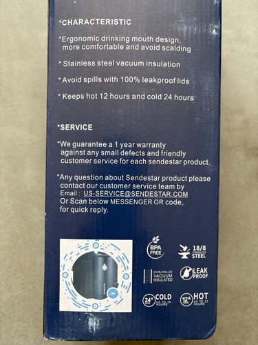 SENDESTAR 64 Oz Water Bottle Double Wall Vacuum Insulated Leak Proof Stainless S - Picture 3 of 5