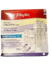 Playtex Nurser Drop-Ins 4oz 8oz Bottle Feeding Set Slow Flow Reduce Colic Sealed