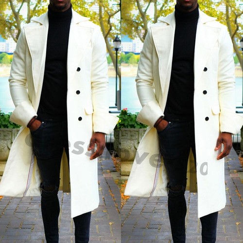 Cream Overcoat Men Heavy Winter Long 