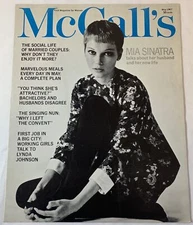 1967 movie distributor industry two fold promo~ MIA FARROW~Mia Sinatra, McCall's