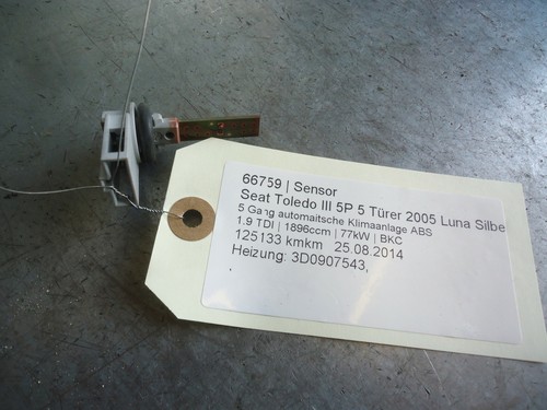 Sensor Seat Toledo III 5P Heizung: 3D0907543 1.9 TDI 77kW BKC 66759