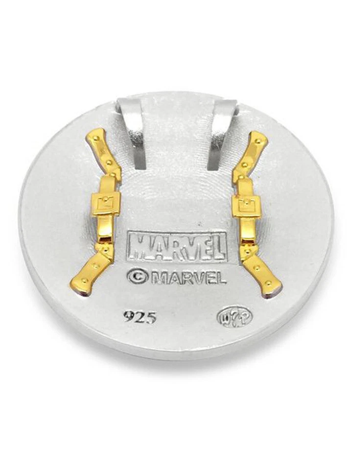 Collar Colgante Escudo Capitán América Plata de Ley Oro 14k Marvel con Certificado de Autenticidad Foto 4 de 4