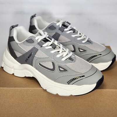 Baskets Steve Madden Gears - Homme Taille 11 US - Gris (Targha) - Neuf Avec Boîte
