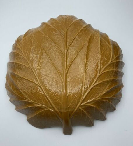 Vintage Yalos Casa Murano Italy Opalescent Glass Iridescent Leaf Bowl~Marked - Picture 2 of 6