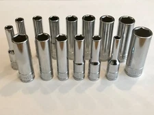 Vintage Great Neck 1/4 Drive Deep CR-V Sockets, 6 Pt, You Pick Size. Discounts!