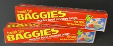Vtg Hefty Alligator Baggies Plastic Food Storage Bag Advertising 1980s NOS