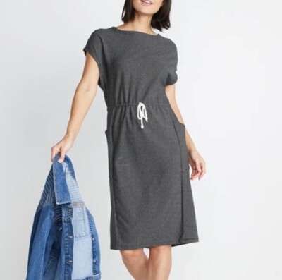 Marine Layer Lola Cocoon Dress Gray Stripe Size S | eBay Australia