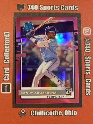2020 Panini Donruss Optic Rated Rookies Pink Prizm Randy Arozarena #51 RC