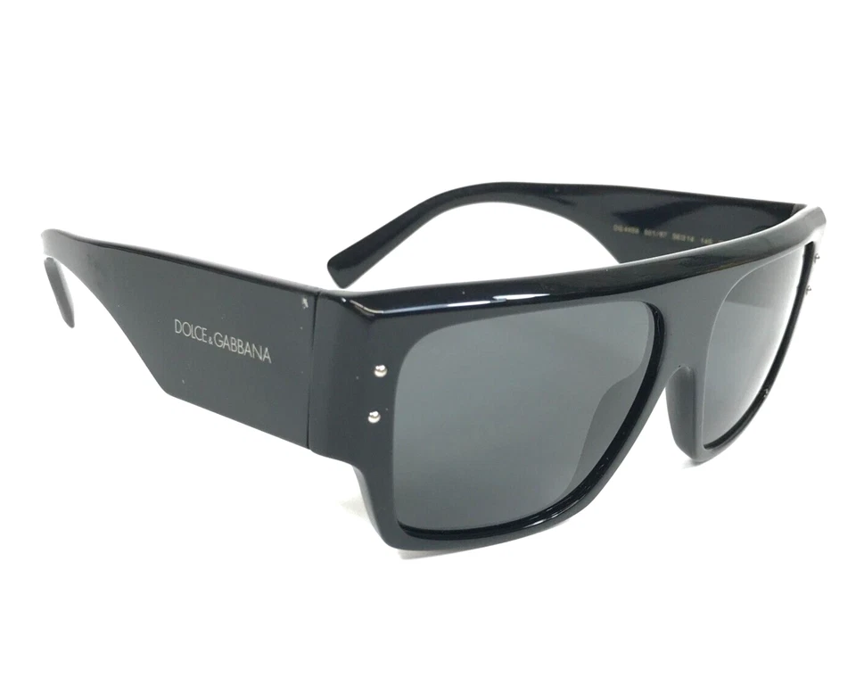 Gafas de sol Dolce & Gabbana DG4459 501/87 marcos cuadrados negros con lentes gris oscuro Foto 3 de 4