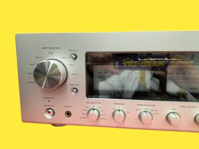 LUXMAN L-507uX Mark II Amplifier w/remote control power cable Box