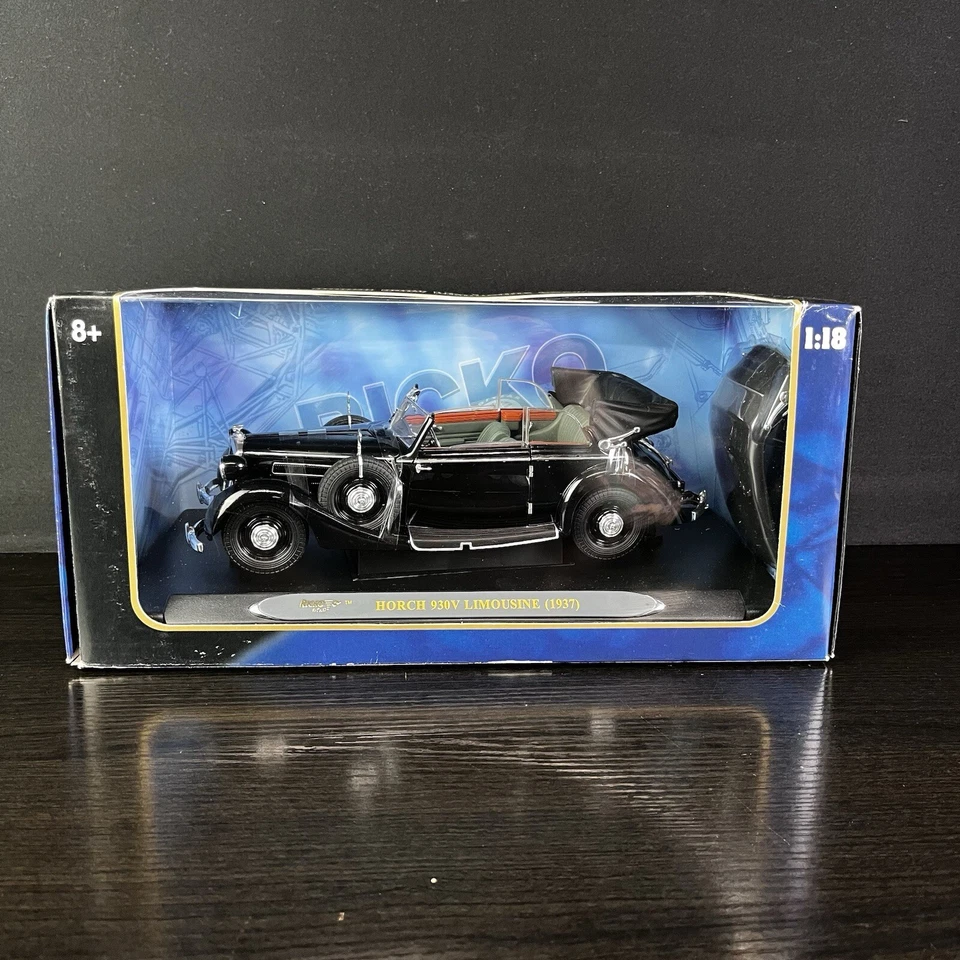NEW 1937 RICKO HORCH 930V BLACK LIMOUSINE DIECAST CAR MODEL 1:18 SCALE - Image 2 of 4
