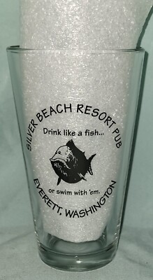 Silver Beach Resort Pub - Everett, WA - Fat Tire Amber Ale - Beer Pint Glass