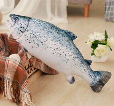 Salmon Weever Fish 16'' Pillow Stuffed Animal Plush Toys Toddler Doll Kids Gifts