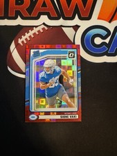 2024 Donruss Optic Preview Red Pandora Prizm Rated Rookie RC #332 Sione Vaki