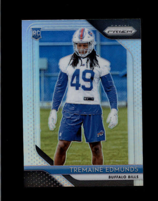 TREMAINE EDMUNDS 2018 PANINI PRIZM #247 SILVER PRIZMS ROOKIE CARD RC BD4122