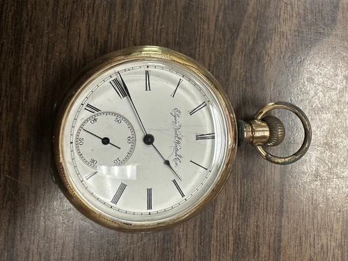 1891 ELGIN Model 5 Grade 105 16s, 11j Pocket Watch GF Case-Runs