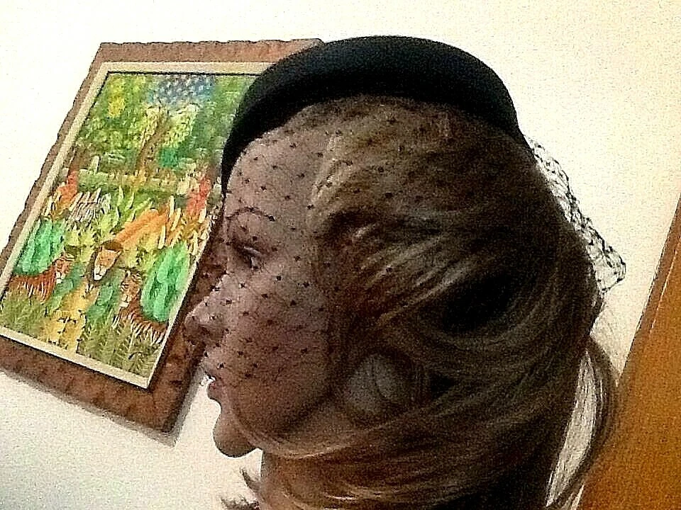 Lindo chapéu vintage marinho caixa de pílulas RV $250 - Imagem 2 de 4