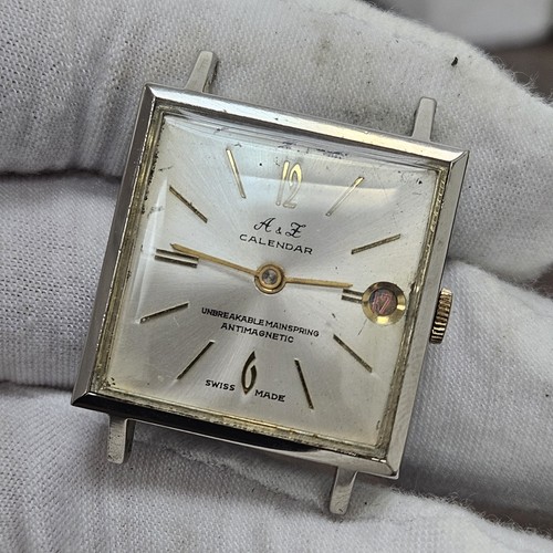 Vintage A&L Men’s Watch Cal EB 8800 1 Jewel Wind Up Swiss Parts/Repair - Picture 1 of 11
