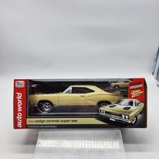 11v Auto World 118 American Muscle 1969 Dodge Coronet Super Bee Beige Diecast