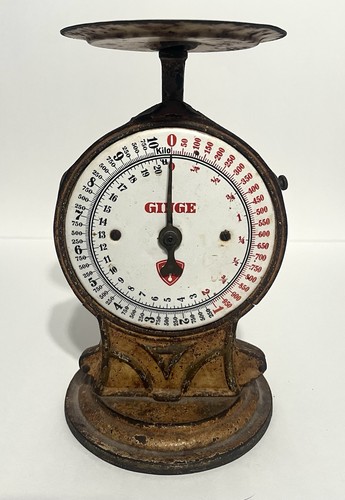 Antique Rare Cast Iron Kitchen Scale Ginge Early 1900s Made In Denmark