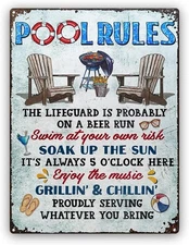 Wander Prints Family Gifts, Backyard ,Tin Metal Signs Home Décor 8x12 Housewarmi