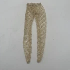 VINTAGE PAIR OF BARBIE DOLL WHITE GOLD PATTERN TIGHTS PANTYHOSE FISHNET STOCKING