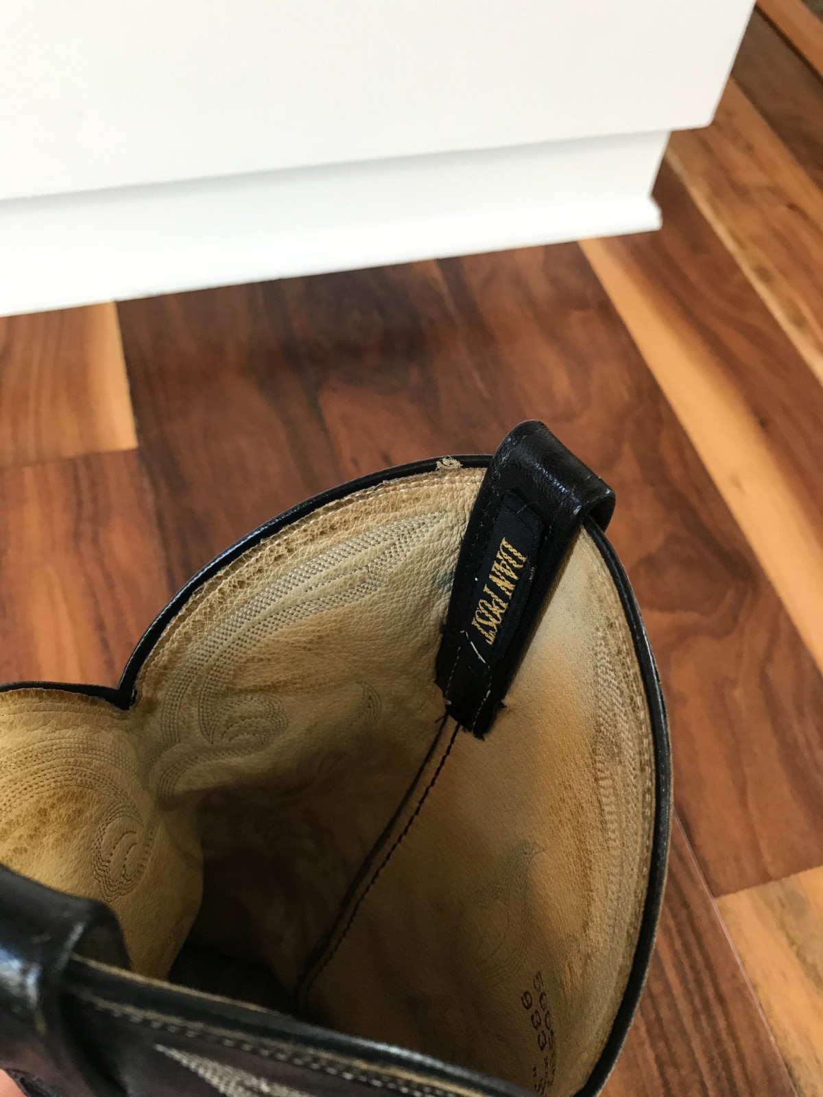 Vintage Dan Post Python Snakeskin Black Leather C… - image 6