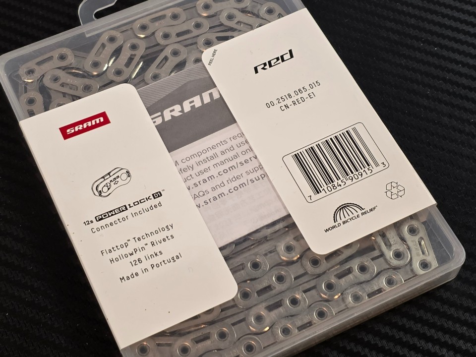 Chaine SRAM Red AXS E1 12 Vitesses – 126 Maillons – Chaîne De Vélo Haut De Gamme Neuve