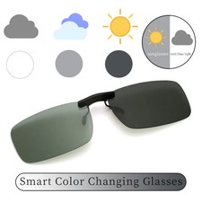 Pilot Clip On Sunglasses Polarized Photochromic UV400 Unisex Driving Fishing