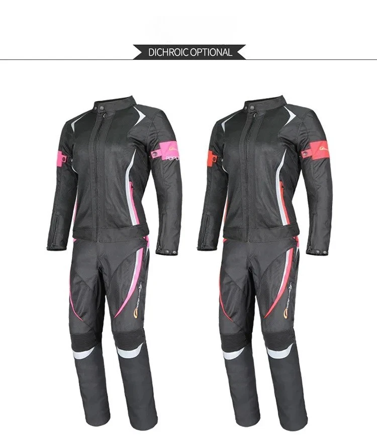Traje de motociclismo mujer verano impermeable moto ropa carreras chaqueta Foto 3 de 4