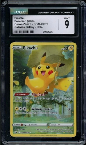 Pikachu GG30/GG70 Crown Zenith: Galarian Gallery Holo CGC 9 Mint