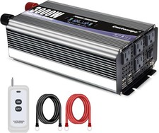 3000W Power Inverter 12V to 110V LCD Remote Controller