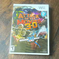 Majesco Attack of the Movies 3-D Nintendo Wii Shooter T w/ 3-D Glasses