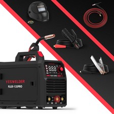 135Amp 110V MIG Welder Flux Core Welder MIG/Lift TIG/Stick Includes Helmet Gun