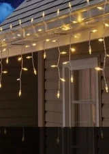 SYLVANIA STAY-LIT PLATINIUM 100 ICICLE-STYLE LED LIGHTS WARM WHITE