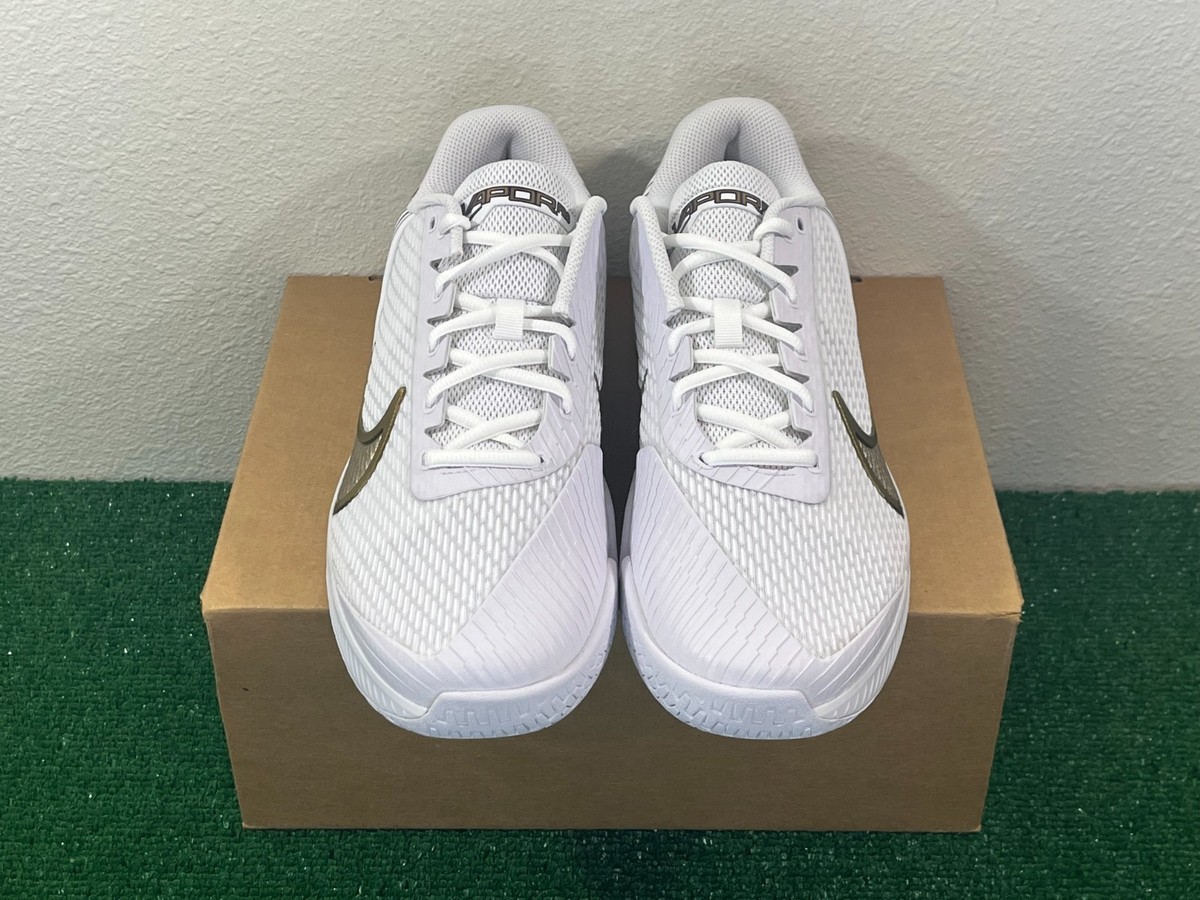 Sz 11 Men - Nike Air Zoom Vapor Pro 2 HC White Gold Tennis