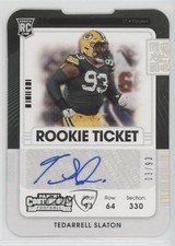 2021 Panini Contenders Rookie Ticket Stub 3/93 Tedarrell Slaton #222 Auto yj6