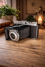 AGFA Record I – Appareil photo pliant 6x9 – Set complet avec flash – Années 1950