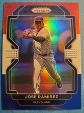 2022 Panini Prizm Tier II #182 Jose Ramirez Cleveland Red, White & Blue Prizm